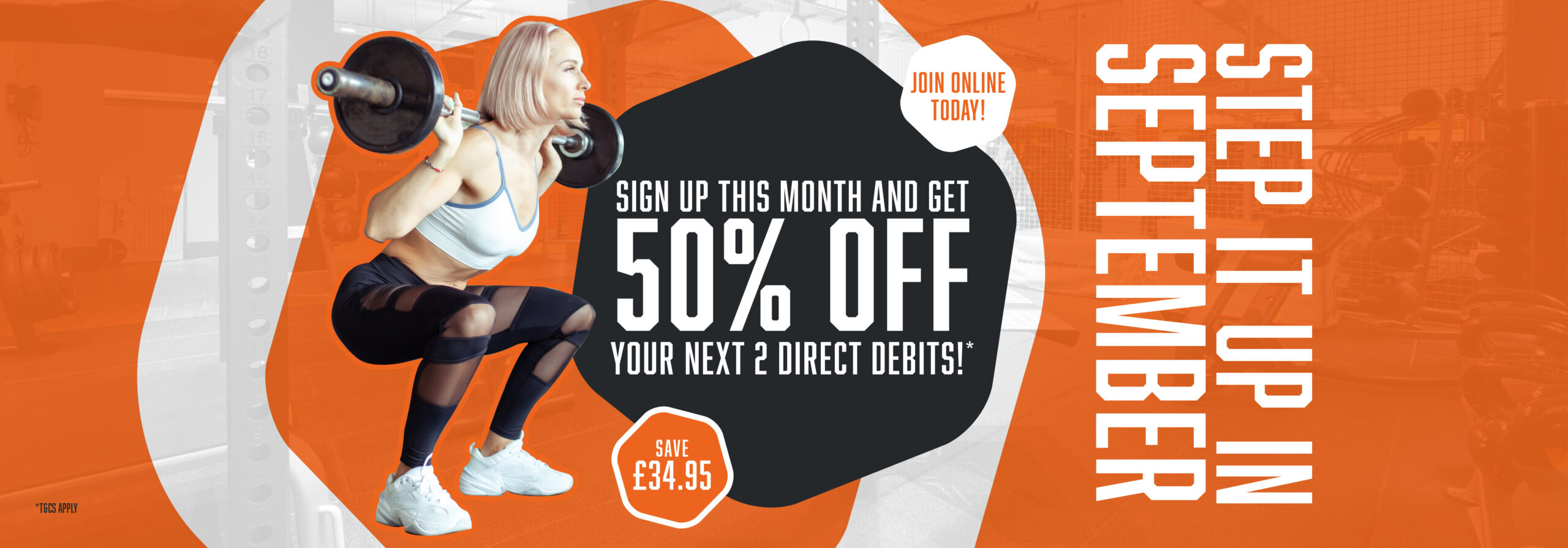 Get 50% off your next two direct debits!